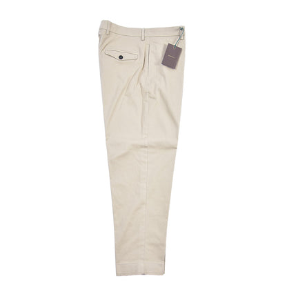 BERWICH “LUCANO CROP” ストレッチコットン ノータックチノパンツ