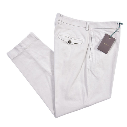 BERWICH “LUCANO CROP” リヨセル混コットン ノータックパンツ