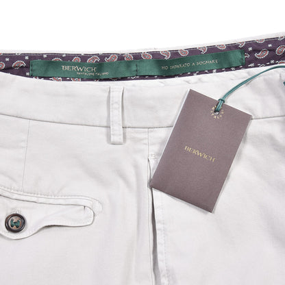 BERWICH “LUCANO CROP” リヨセル混コットン ノータックパンツ