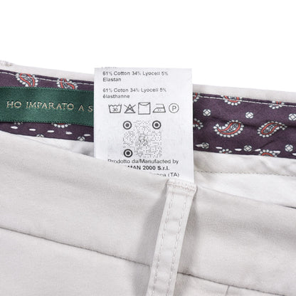 BERWICH “LUCANO CROP” リヨセル混コットン ノータックパンツ