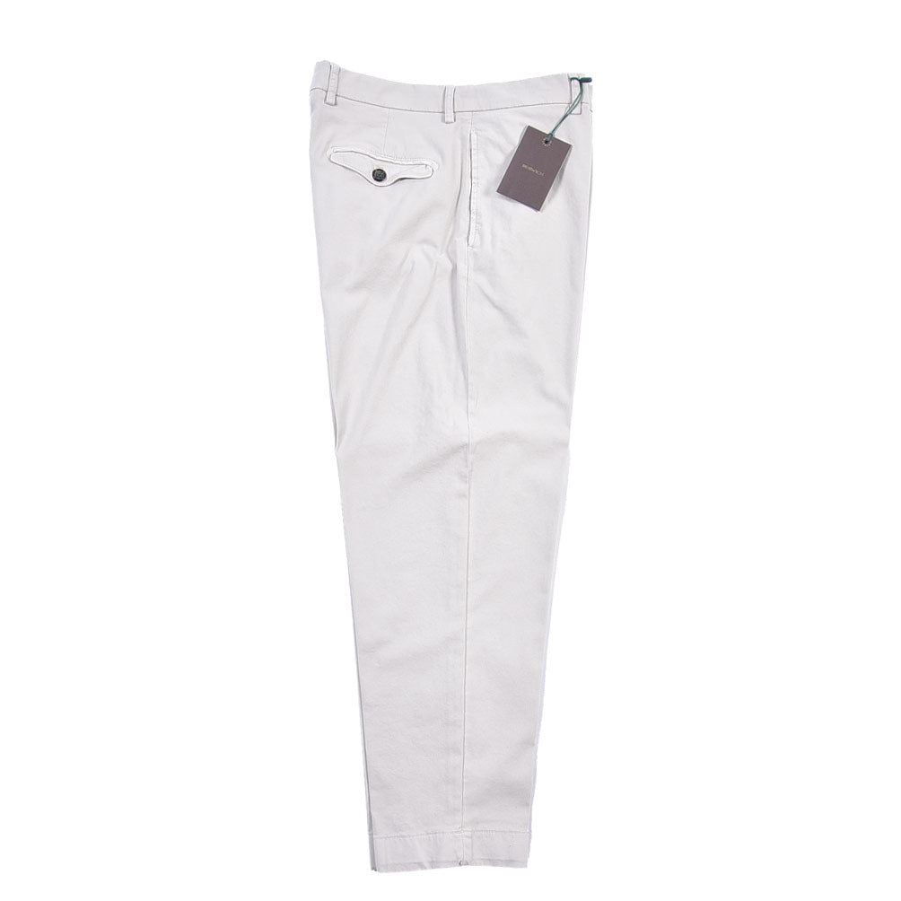 BERWICH “LUCANO CROP” リヨセル混コットン ノータックパンツ