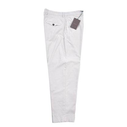 BERWICH “LUCANO CROP” リヨセル混コットン ノータックパンツ