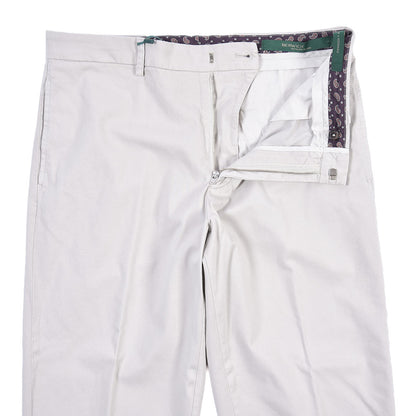 BERWICH “LUCANO CROP” リヨセル混コットン ノータックパンツ