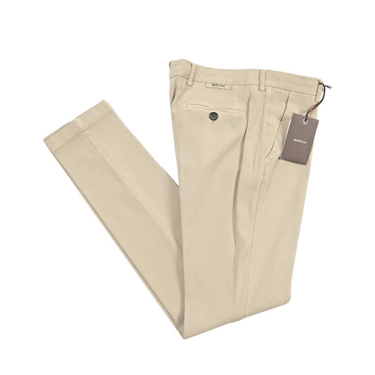 BERWICH “MORELLO-GD” ビスコース混コットン ノータックチノパンツ