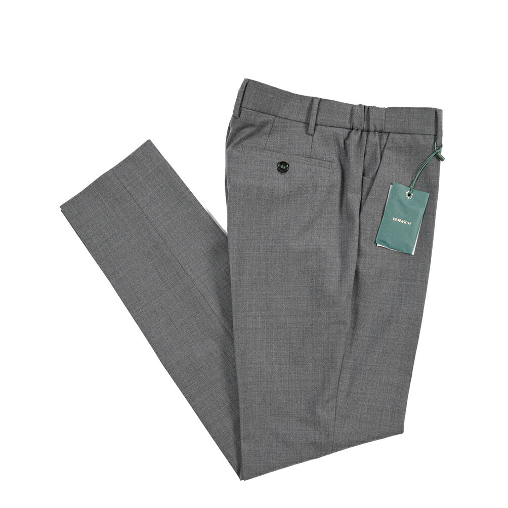 BERWICH “MORELLO ELAX” ストレッチウォッシャブルウール ノータックスラックス