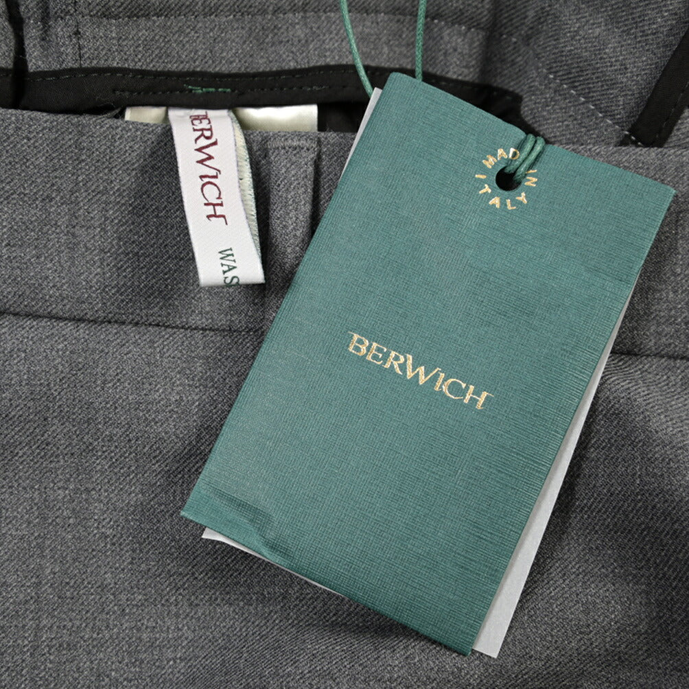 BERWICH “MORELLO ELAX” ストレッチウォッシャブルウール ノータックスラックス