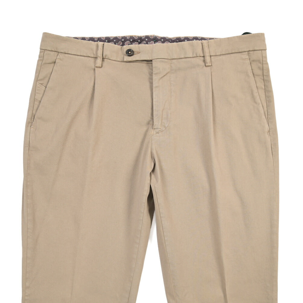 BERWICH “MORELLO1P-GD” リヨセル混コットン ワンタックチノパンツ