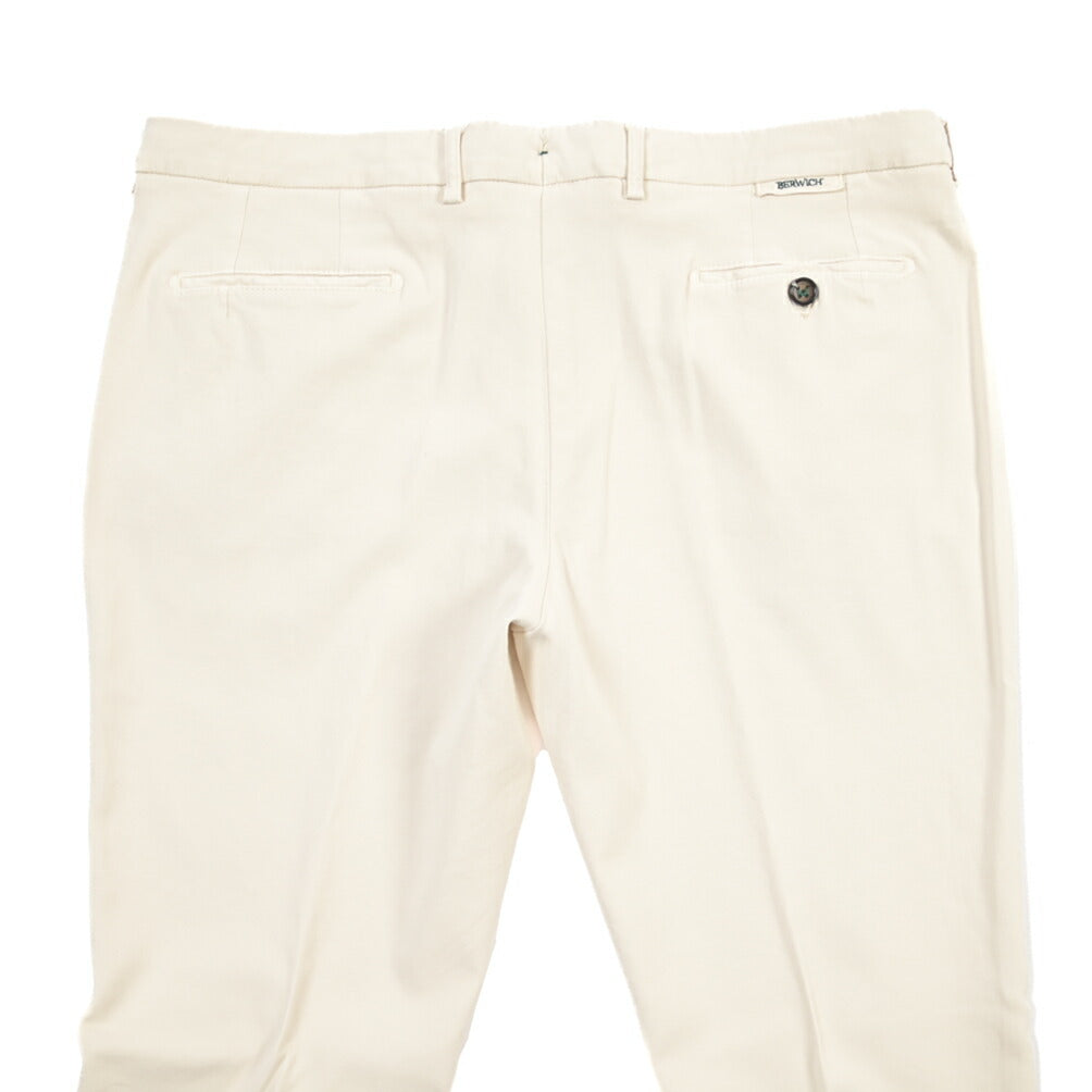 BERWICH “MORELLO-GD” ビスコース混コットン ノータックチノパンツ