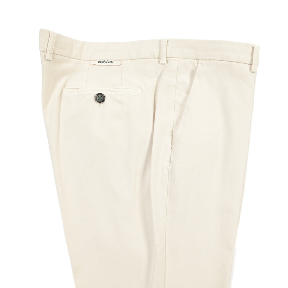 BERWICH “MORELLO-GD” ビスコース混コットン ノータックチノパンツ