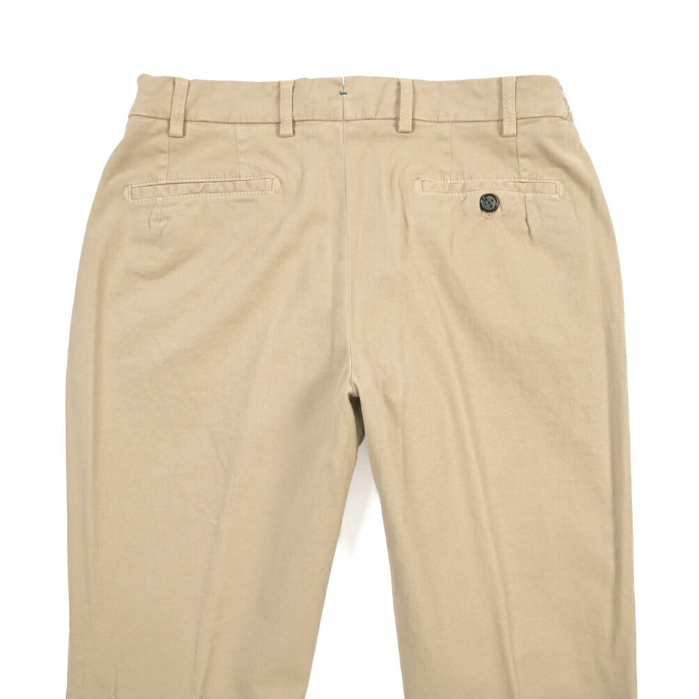 BERWICH “MORELLO ELAX-GD” ストレッチコットン ノータックチノパンツ