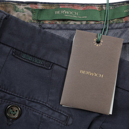 BERWICH “MORELLO-GD” ビスコース混コットン ノータックチノパンツ