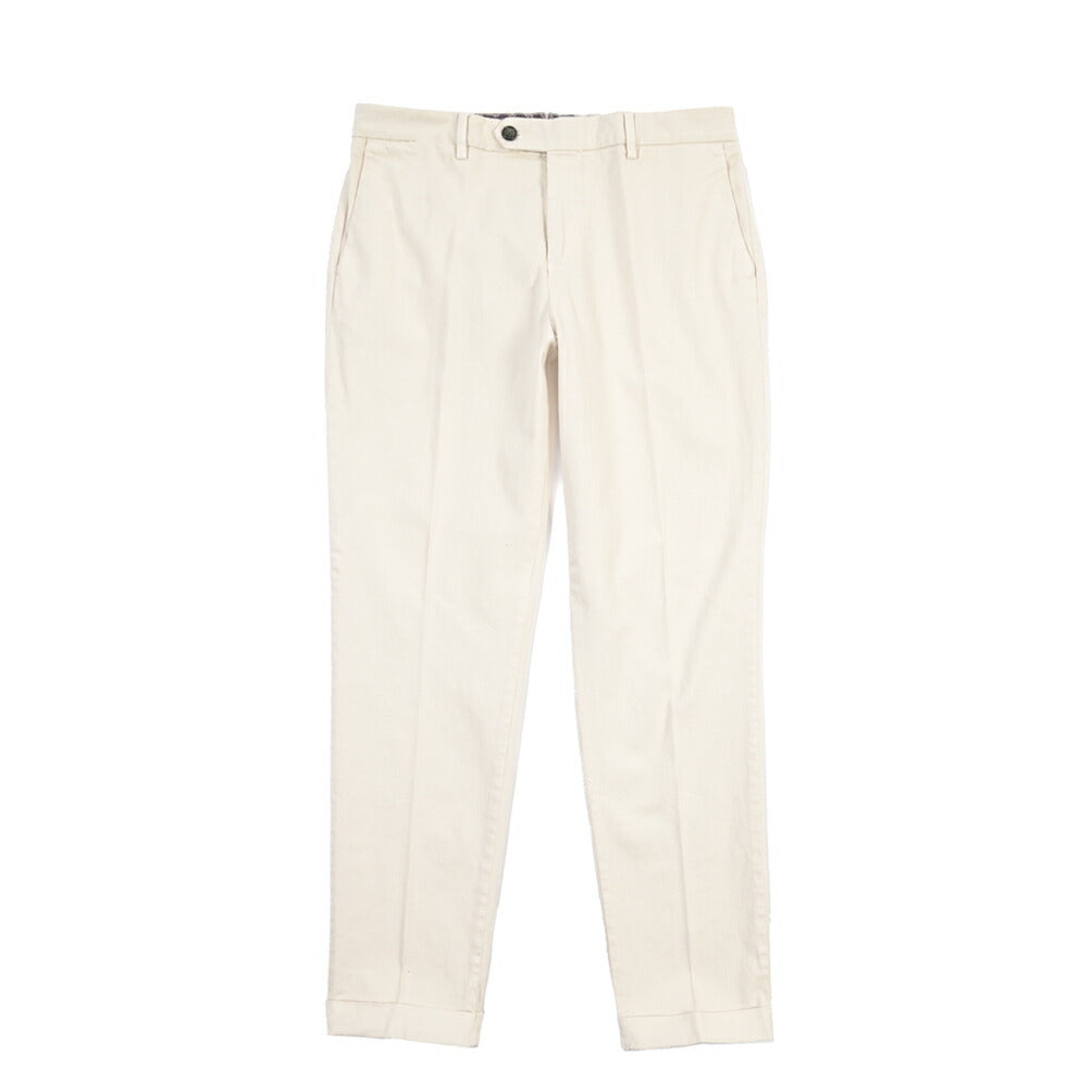 BERWICH “YRETRO-GD” ストレッチコットン ノータックチノパンツ
