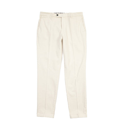 BERWICH “YRETRO-GD” ストレッチコットン ノータックチノパンツ