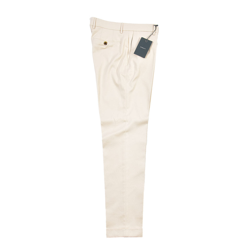 BERWICH “YRETRO LONG” ストレッチコットン ノータックチノパンツ