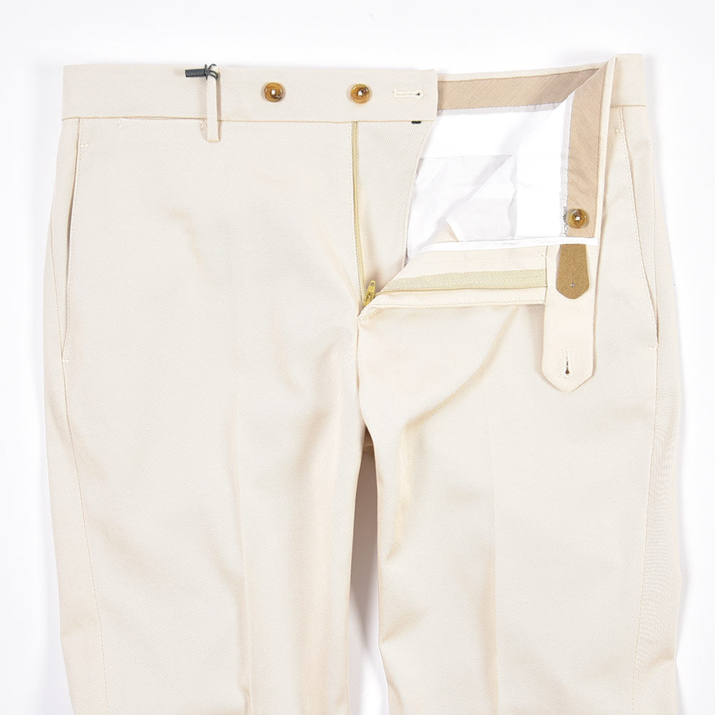 BERWICH “YRETRO LONG” ストレッチコットン ノータックチノパンツ