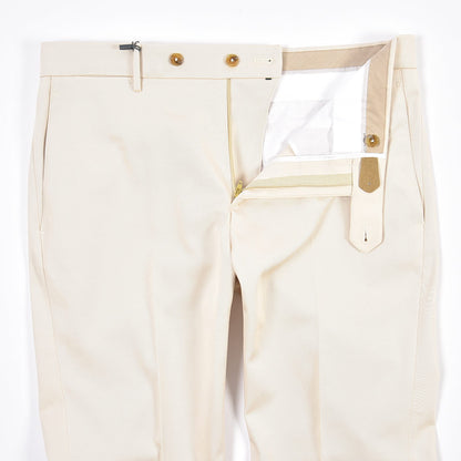 BERWICH “YRETRO LONG” ストレッチコットン ノータックチノパンツ