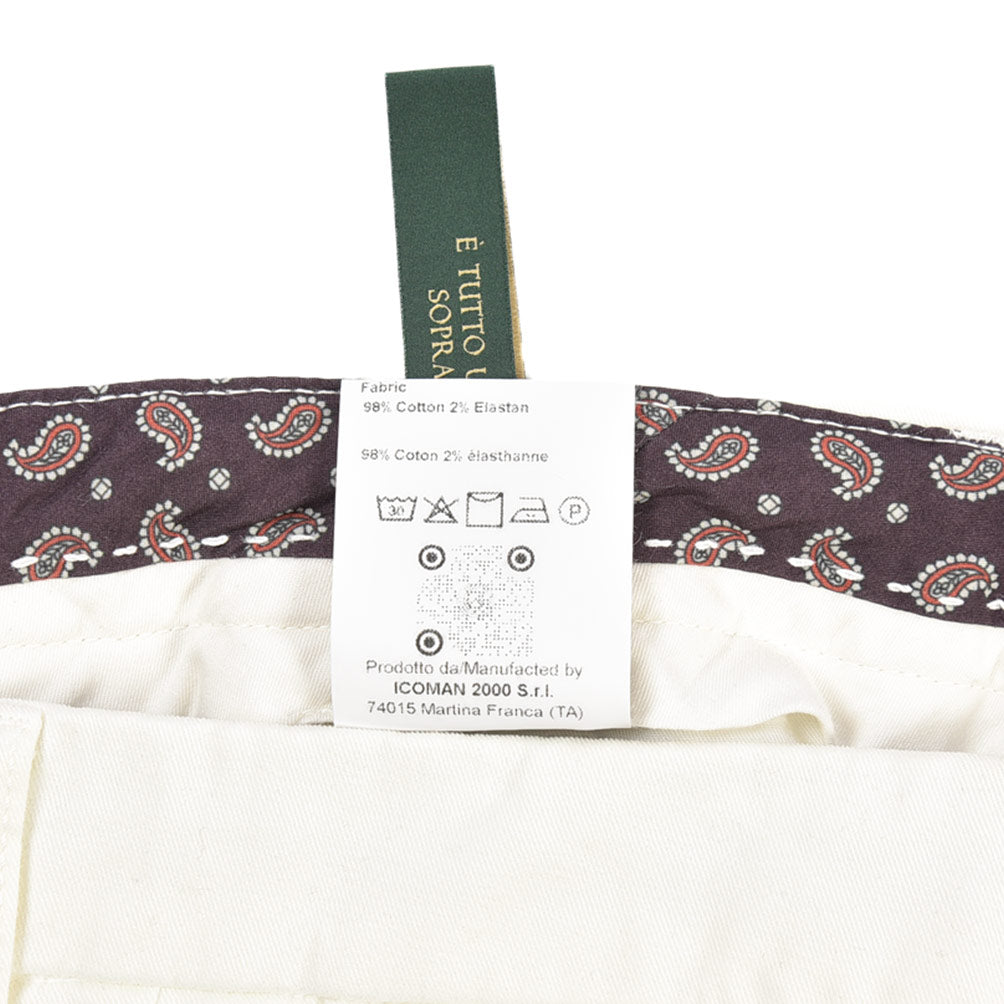 BERWICH “YRETRO LONG-GD” ストレッチコットン ノータックチノパンツ