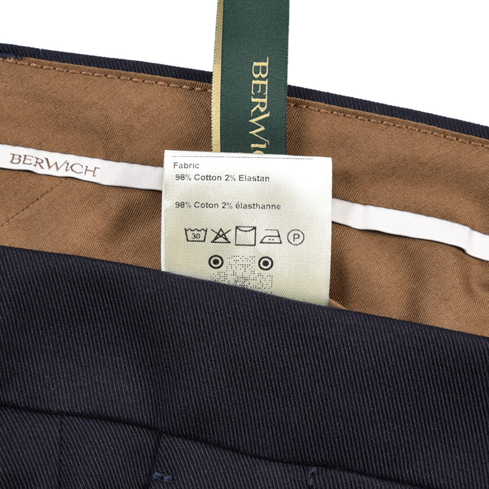 BERWICH “YRETRO” ストレッチコットン ノータックチノパンツ