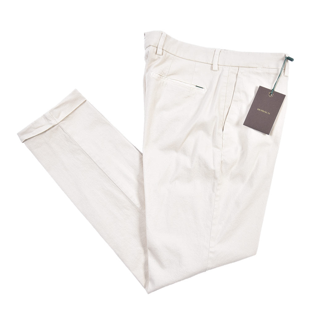 BERWICH “YRETRO-GD” ストレッチコットン ノータックチノパンツ