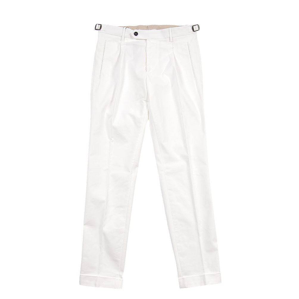 BERWICH “LUX RETRO LONG” ストレッチコットン ワンタックパンツ