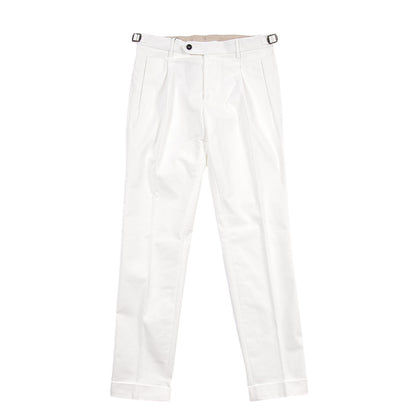 BERWICH “LUX RETRO LONG” ストレッチコットン ワンタックパンツ