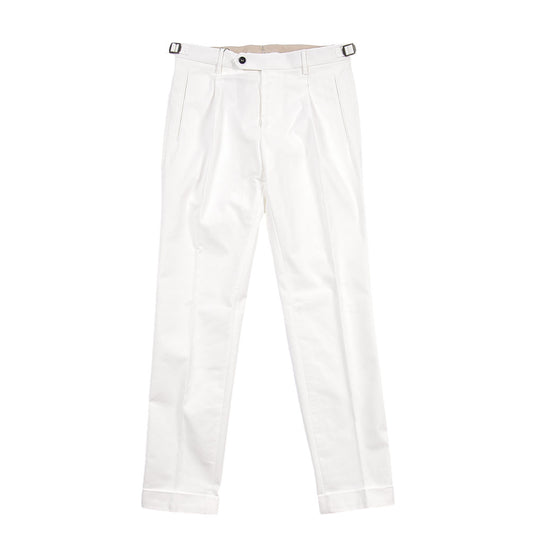 BERWICH “LUX RETRO LONG” ストレッチコットン ワンタックパンツ