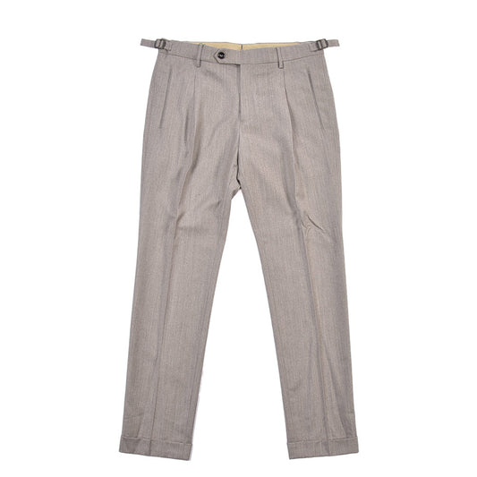 BERWICH “LUX RETRO LONG” カシミヤ混ウール ワンタックスラックス