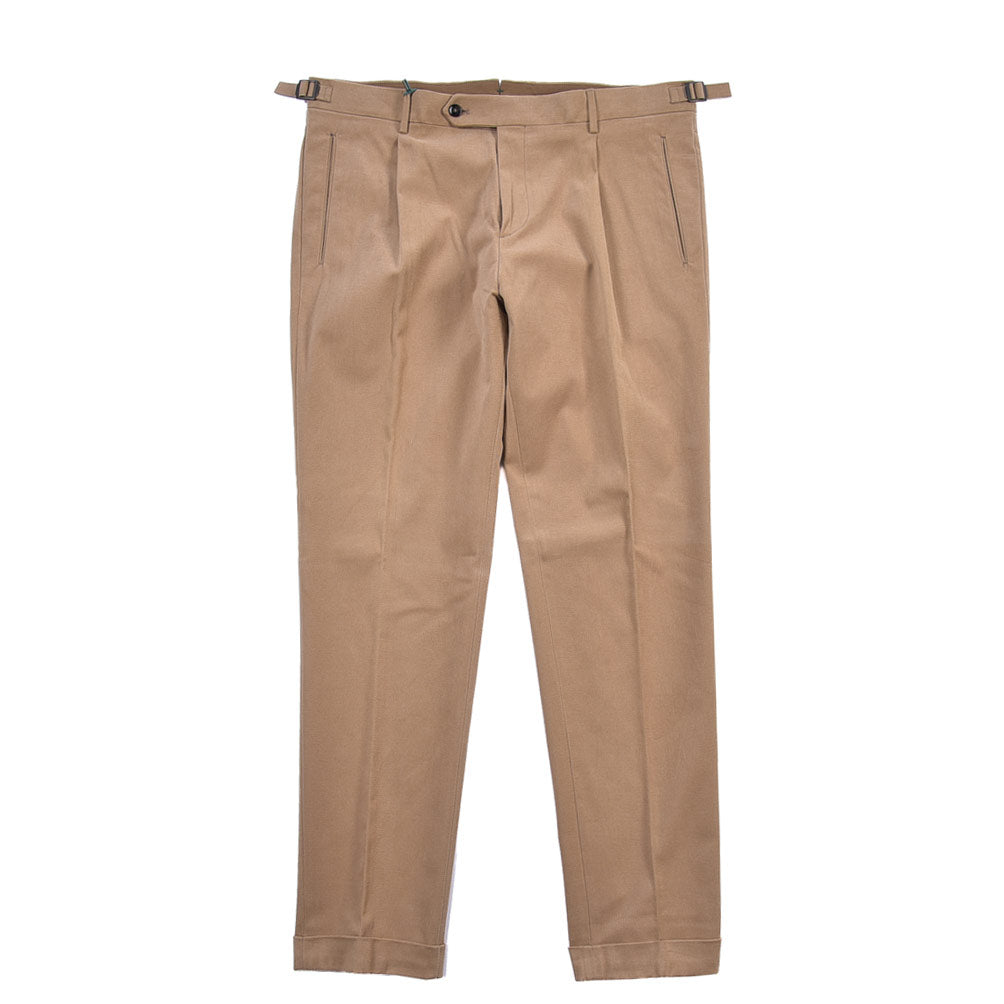 BERWICH “RETRO LONG” ストレッチコットン ワンタックパンツ