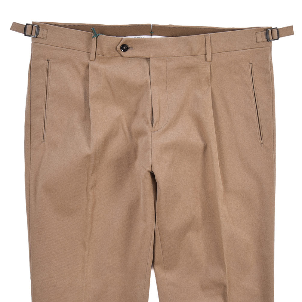 BERWICH “RETRO LONG” ストレッチコットン ワンタックパンツ