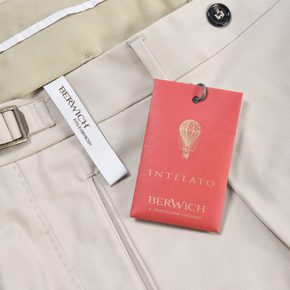 BERWICH “LUX RETRO LONG” ストレッチコットン ワンタックパンツ