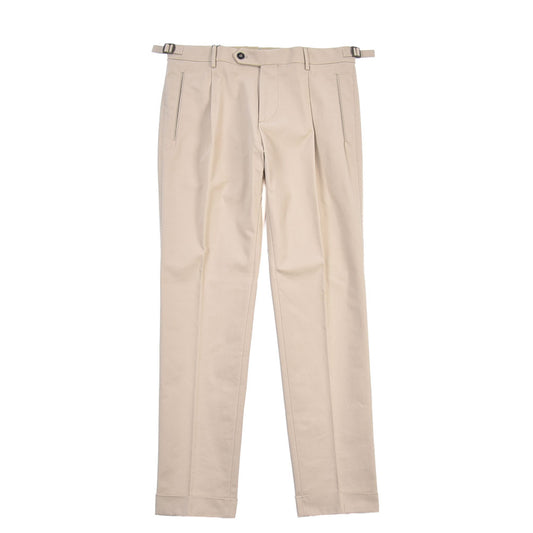 BERWICH “LUX RETRO LONG” ストレッチコットン ワンタックパンツ
