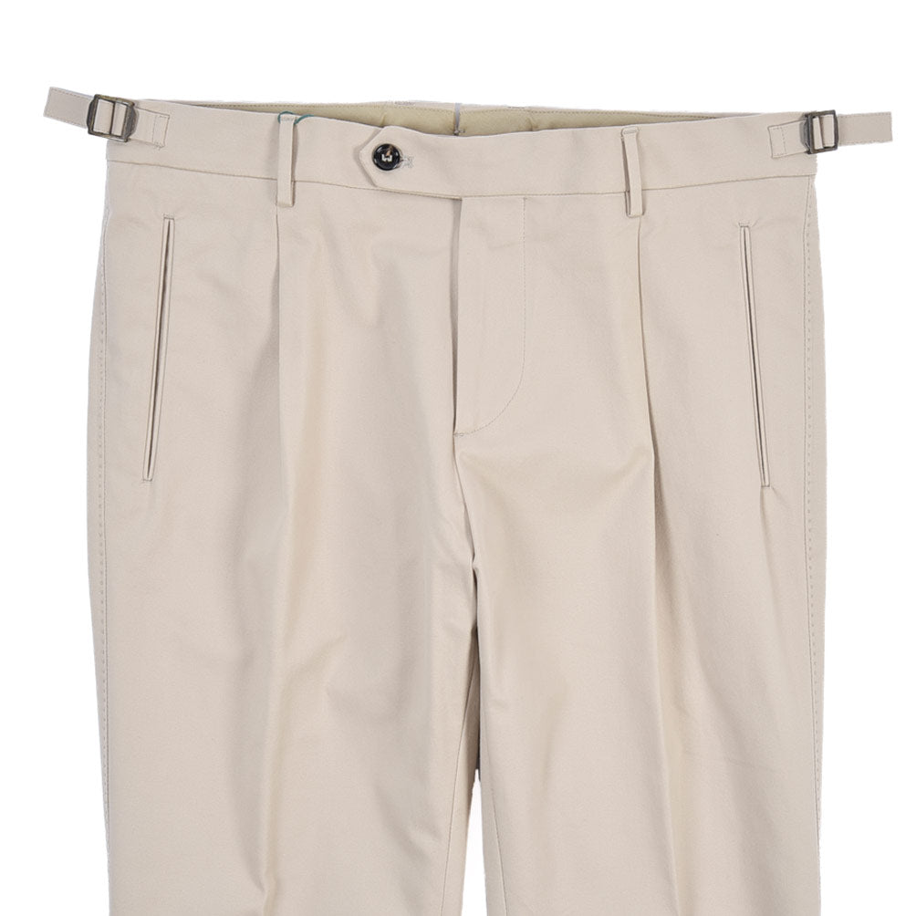 BERWICH “LUX RETRO LONG” ストレッチコットン ワンタックパンツ
