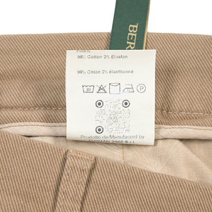 BERWICH “CHIAIA LONG-GD” ストレッチコットン ワンタックパンツ
