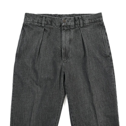 BERWICH “CHIAIA LONG-GD” コットン100%デニム ワンタックスラックス