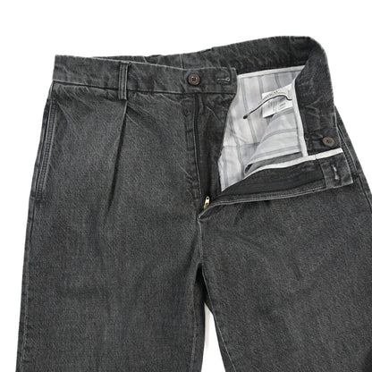 BERWICH “CHIAIA LONG-GD” コットン100%デニム ワンタックスラックス