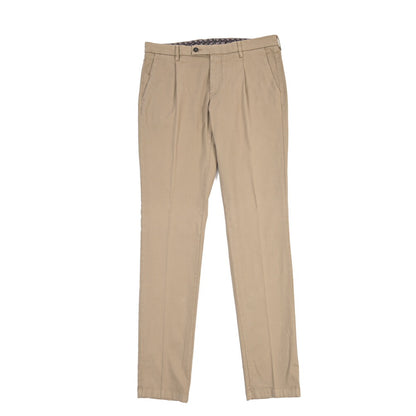 BERWICH “MORELLO 1P-GD” リヨセル混コットン ワンタックチノパンツ