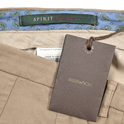 BERWICH “SC SLIM-GD” ストレッチコットン ノータックチノパンツ