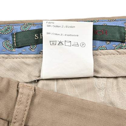 BERWICH “SC SLIM-GD” ストレッチコットン ノータックチノパンツ