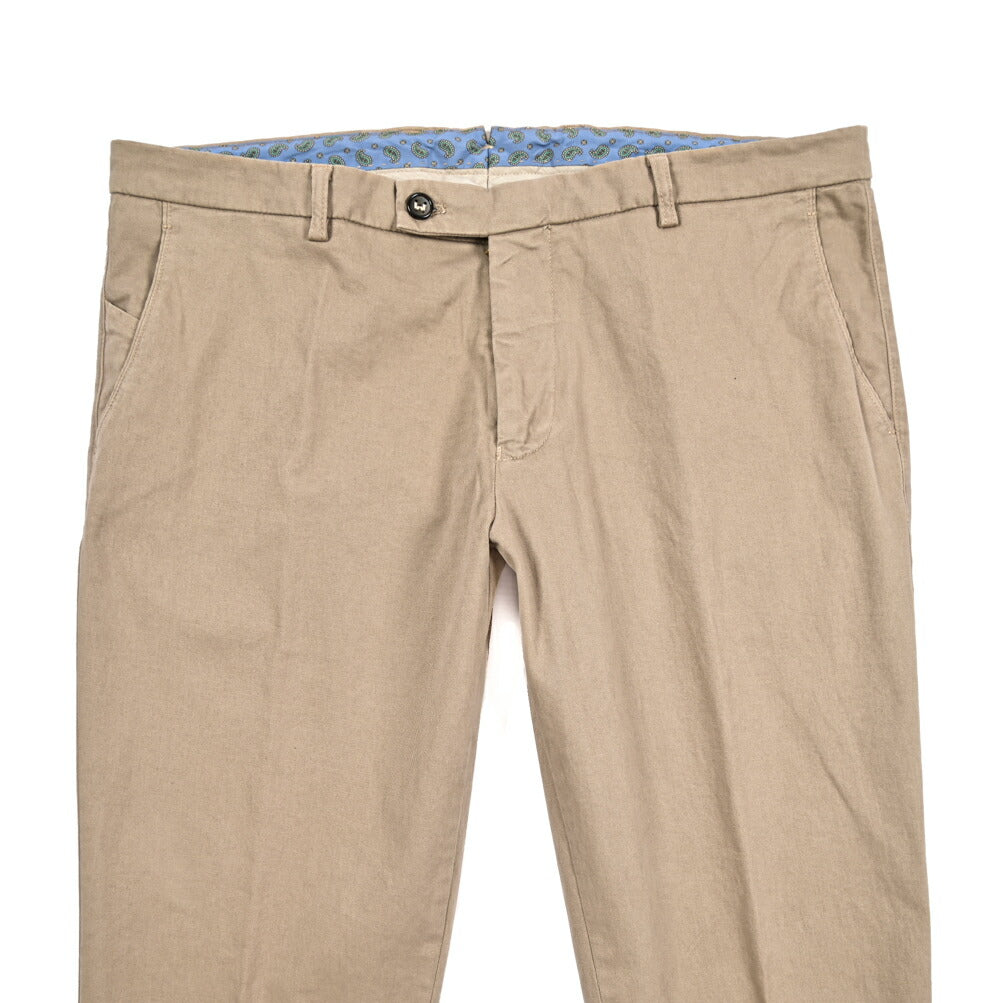 BERWICH “SC SLIM-GD” ストレッチコットン ノータックチノパンツ