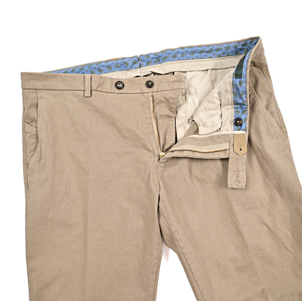 BERWICH “SC SLIM-GD” ストレッチコットン ノータックチノパンツ