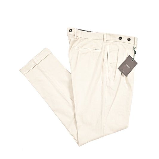 BERWICH “BARBER LONG-GD” ストレッチコットン ツータックパンツ