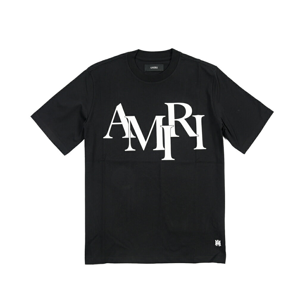 26-27AW AMIRI “STAGGERED LOGO TEE” コットン100% 半袖ロゴTシャツ