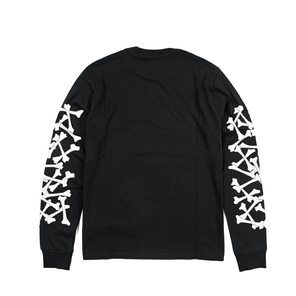 26-27AW AMIRI “BONES STACKED LONG SLEEVE TEE” コットン100% 長袖ロゴTシャツ