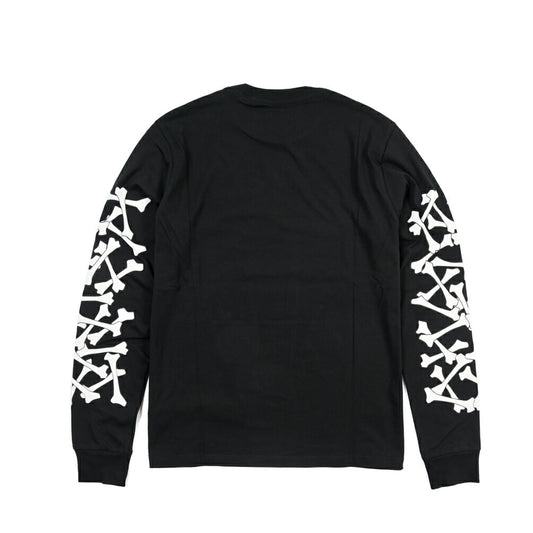 26-27AW AMIRI “BONES STACKED LONG SLEEVE TEE” コットン100% 長袖ロゴTシャツ