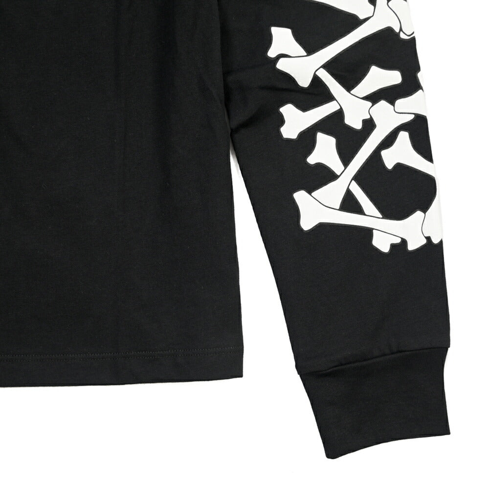 26-27AW AMIRI “BONES STACKED LONG SLEEVE TEE” コットン100% 長袖ロゴTシャツ