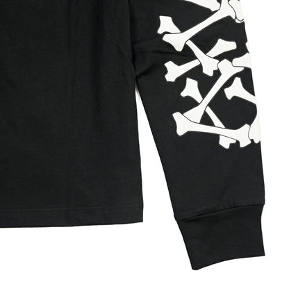 26-27AW AMIRI “BONES STACKED LONG SLEEVE TEE” コットン100% 長袖ロゴTシャツ
