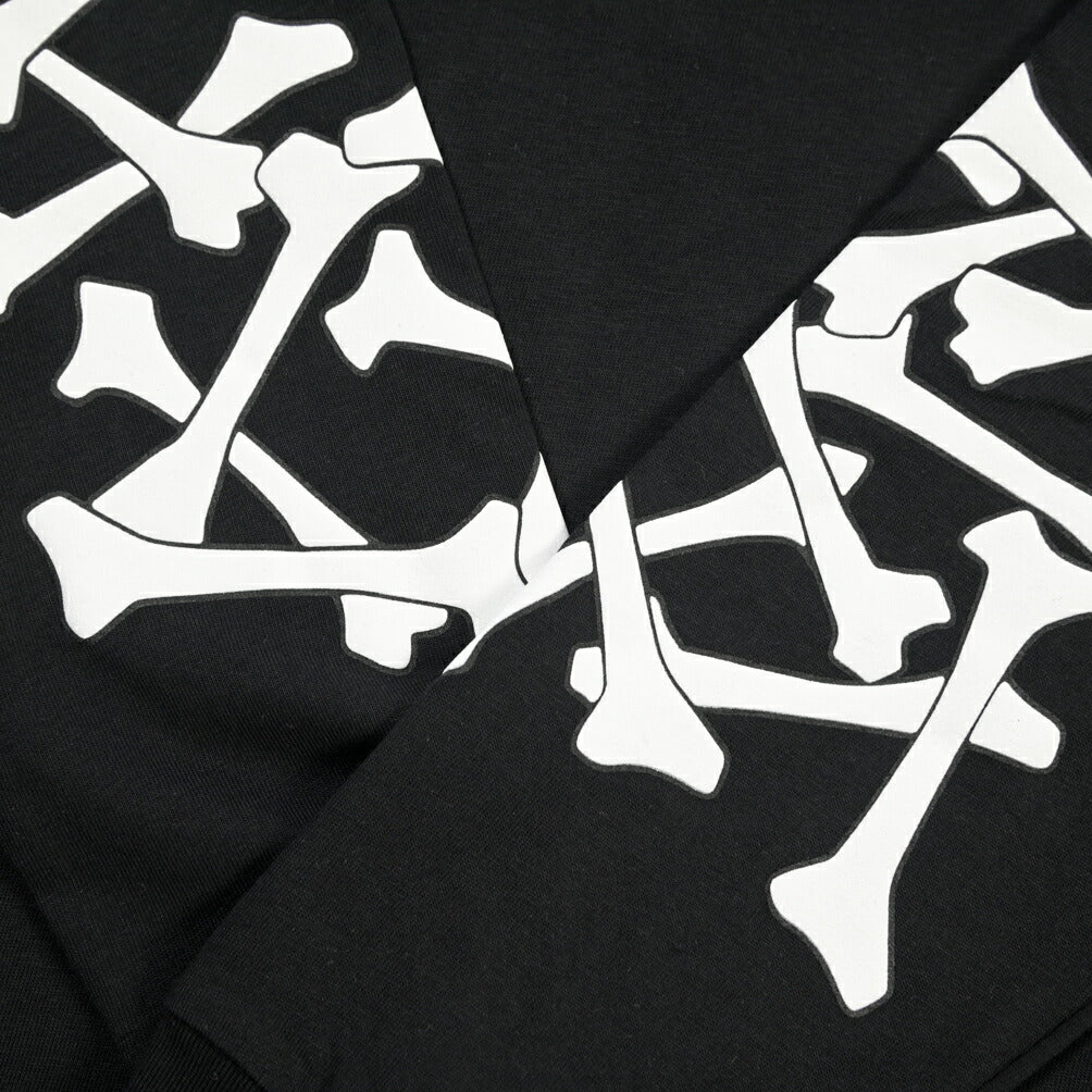 26-27AW AMIRI “BONES STACKED LONG SLEEVE TEE” コットン100% 長袖ロゴTシャツ