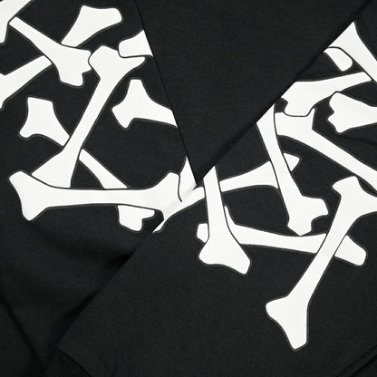 26-27AW AMIRI “BONES STACKED LONG SLEEVE TEE” コットン100% 長袖ロゴTシャツ