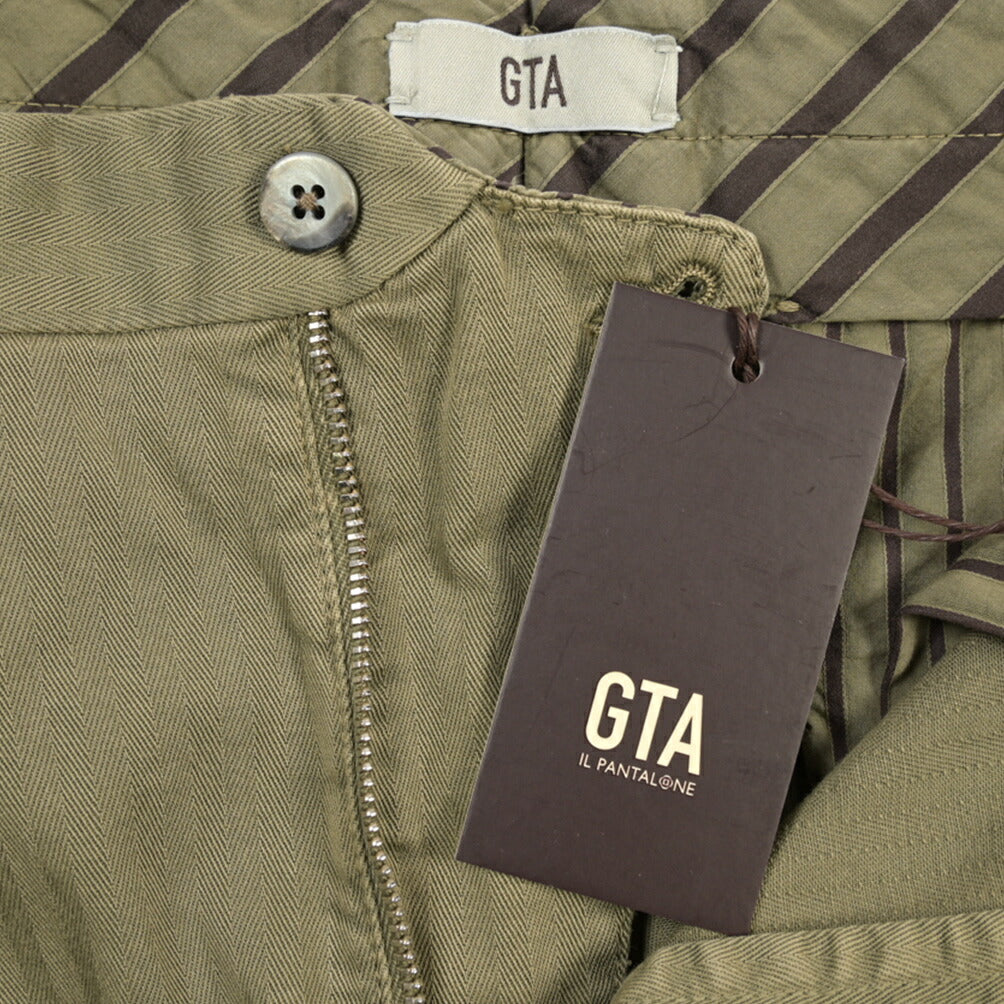 GTA “BYRON” ストレッチコットン ワンタックヘリンボーンパンツ / SLIM / メンズ