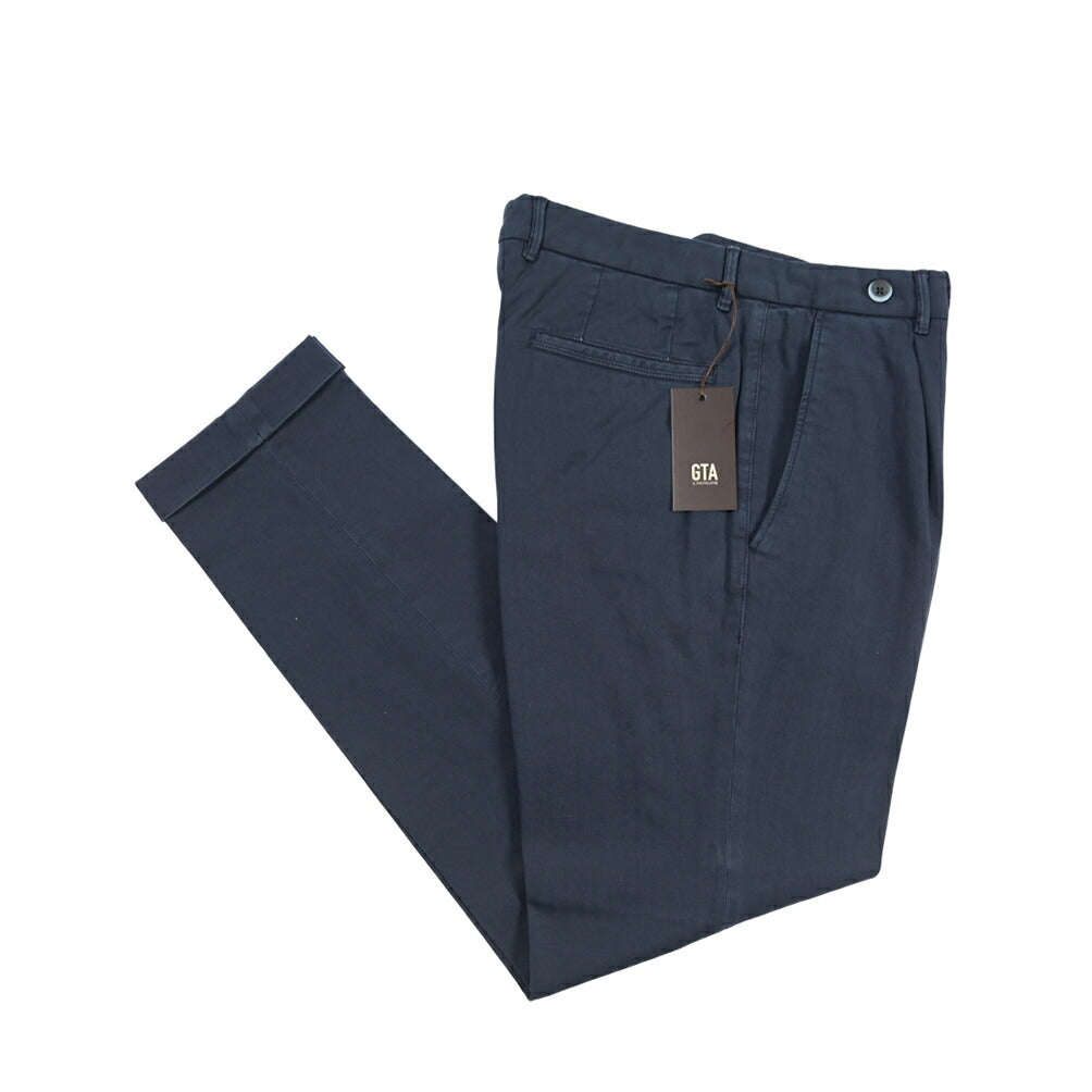 GTA “BYRON” ストレッチコットン ワンタックヘリンボーンパンツ / SLIM / メンズ